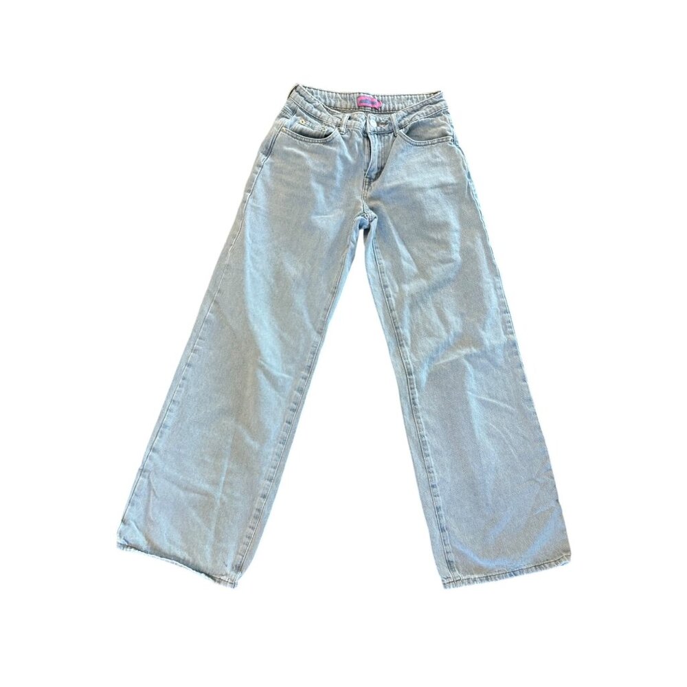 Edikted Light Wash Denim Jeans Womens Size S Casual Straight Leg Blue
